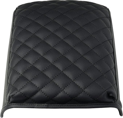 KMMOTORS Telluride Console Cover, Armrest Cushion, Vegan Leather, Console lid Protector, Anti-Scratch (Black)
