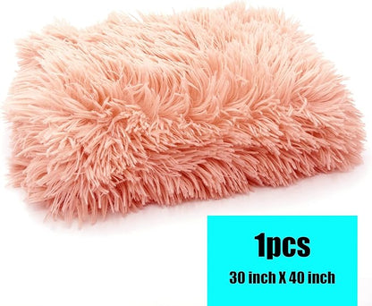 Petbuy Pet Dog Bed Blankets, Fluffy Fleece Dog Throw Blankets Sleep Mat,Soft Puppy Blankets Cat Kitten, S M L XL,Fuzzy Reversible Sherpa Blanket for Bed, Couch, Sofa, Travel,Washable & Lightweight