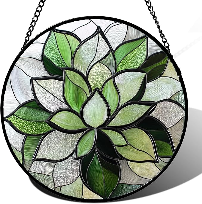 CRISGIF Stained Glass Window Hanging