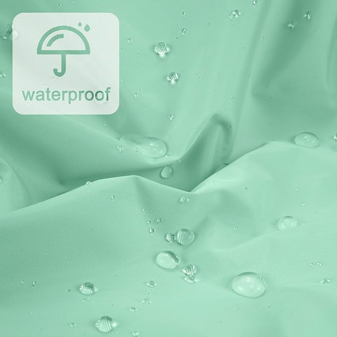 Reusable Shower Cap for Women, Large Waterproof Shower Essentials Bonnet Washable Elastic Band Bath Hair Wrap Hat for Long Hair, Braids(Green Bean)