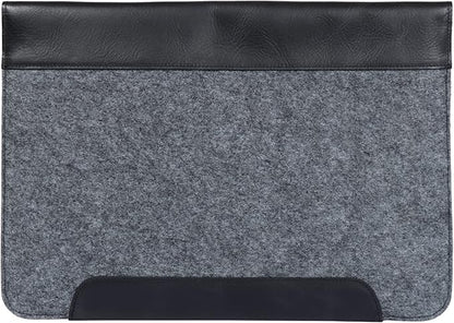 MegaGear Genuine Leather and Fleece MacBook Bag Laptop Sleeve for MacBook Pro and MacBook Air Case - 16 Inch - 15 Inch - 15.5 Inch (M4, M3, M2, M2, M1, Pro & Max) 2020 to 2024 Models