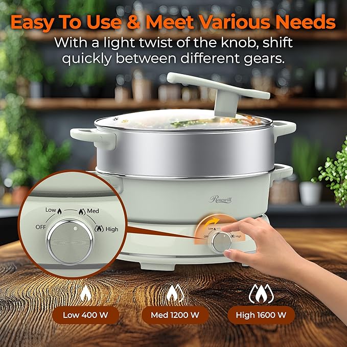 Rosewill 12.7 QT Electric Hot Pot Slow Cooker