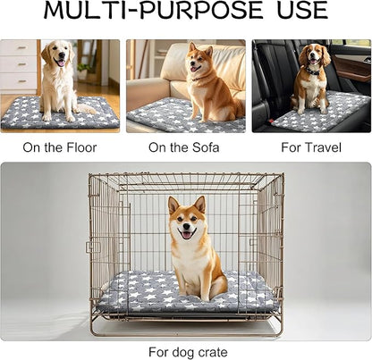 Dog Bed Mat - Reversible Dog Crate Bed Mats, Soft & Breathable Kennel Pad, Durable Crate Bed for Small Medium Large Dogs & Cats