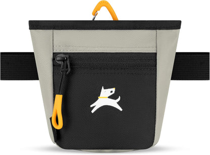 OllyDog Goodie Treat Bag, Dog Treat Pouch, Waist Belt Clip for Hands-Free Training, Magnetic Closure, Dog Training and Behavior Aids, Three Ways to Wear (Wasabi Stone)