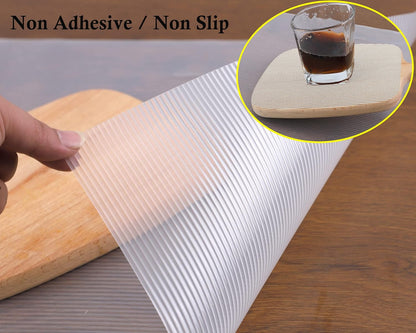 Shelf Liners for Kitchen Cabinets Non Adhesive Cabinet Drawer Liners Non Slip Waterproof 15 Inch Wide X 20 Ft Closet Wire Pantry Shelf Liner Cupboard Fridge Liners Mat for Bathroom Drawer