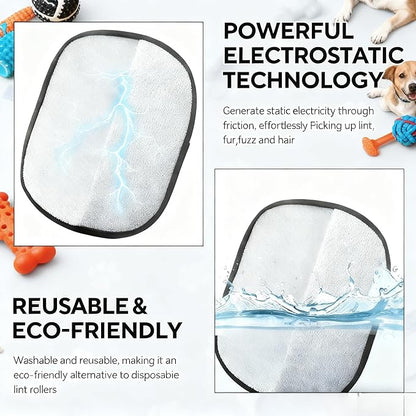 Electrostatic Pet Hair Remover Glove for Dogs & Cats, Magic Brush Pet Hair, Reusable Brush Pet Hair Removal Glove for Clothing, Couch, Carpet, Car Seat, Bedding