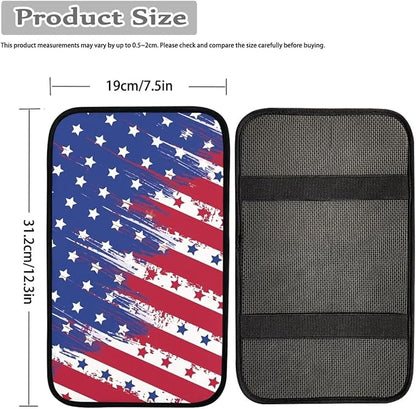 American Flag Arm Rest Cover Car Easy to Install Armrest Console Cover Protect from Pet Claws Cars Console Covers Universal Interior Accessories Cars Arm Rest Cover