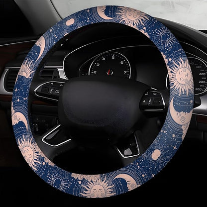 Car Steering Wheel Cover, Universal 15 Inch Neoprene Non-Slip Steering Wheel Covers, Funny Car Accessories for Women Men Fit Auto, Suvs, Truck Cute Blue Magic Universe