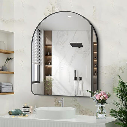 Arched Bathroom Mirror, Wall Mounted Mirror, Living Room, Hanging or Leaning
