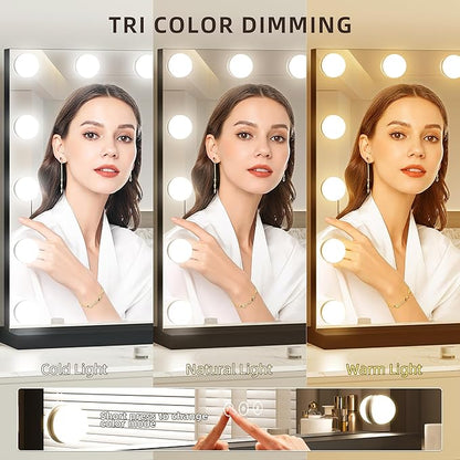 Vanity Mirror with Lights Lighted Makeup Mirror with Dimmable LED Bulbs