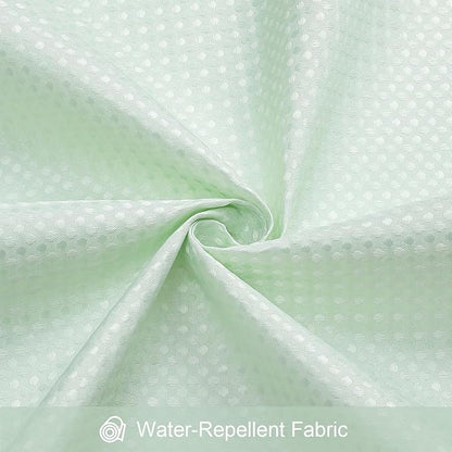 Craidlela 3 in 1 Extra Long Mint Green Shower Curtain Set-72 W x 84 H, Modern Waffle and PEVA Liner Set with 12 Stainless Steel Hooks, Waterproof Fabric for Bathroom