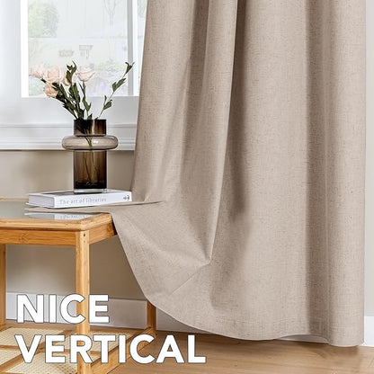 H.VERSAILTEX Linen Curtains 100% Blackout Curtains