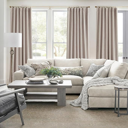 Linen 78 Inch Closet Curtains for Open Closet Doors Sliding Panels