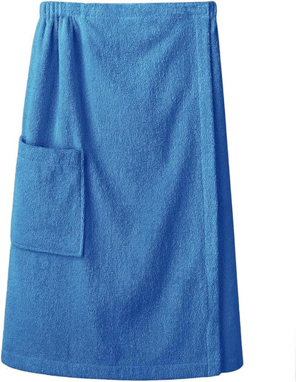 SIORO Women Bath Towel Wrap Robe, Soft Cotton Terry Spa Cloth, Plush Adjustable Closure for Shower, Travel, Pool, Gym