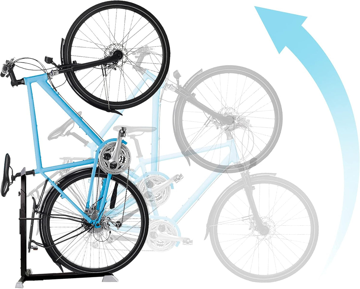 Bike Nook Bike Stand & Vertical Storage Rack The Original Vertical Bicycle Floor Stand for Garage Storage and Indoor and Outdoor use, Perfect Bike Accessories for Small Spaces with No Drilling