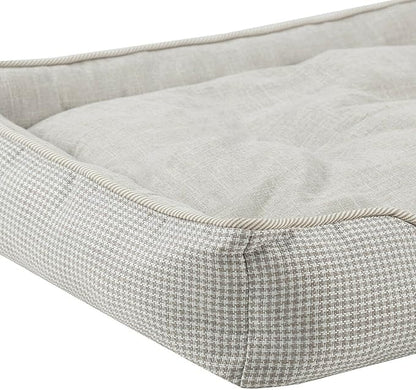 Sam's Pets Arlo Orthopedic Brown Plaid Dog Bed with Soft Fabric, Easy Cleaning, Non-Slip Grip, Modern Design, Extra Small