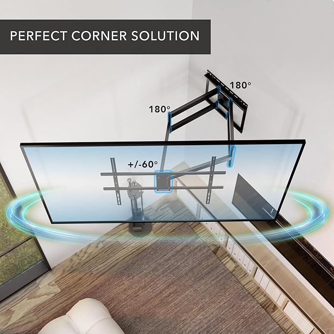 Mount-It! Long Arm Full Motion TV Wall Mount, Extra Long 42.5-Inch Extension