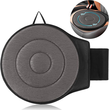 FACULX Rotating Seat for Car 360° Swivel Seat for Car for Elderly Non-Slip Portable Rotating Car Seat Pad for Driving, Chairs, Stool Chair, Ergonomic Design (Gray)