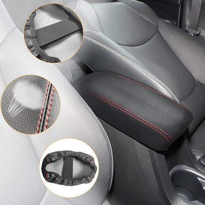 Compatible with Center Console Armrest Cover for Toyota Corolla 2020 2021 2022 2023 2024 Leather Arm Rest Storage Box Lids Cushion Protector Pad
