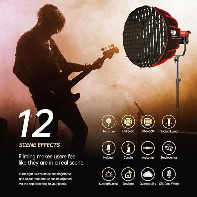 GVM Video Lighting 300W Bi-Color Studio Lights kit