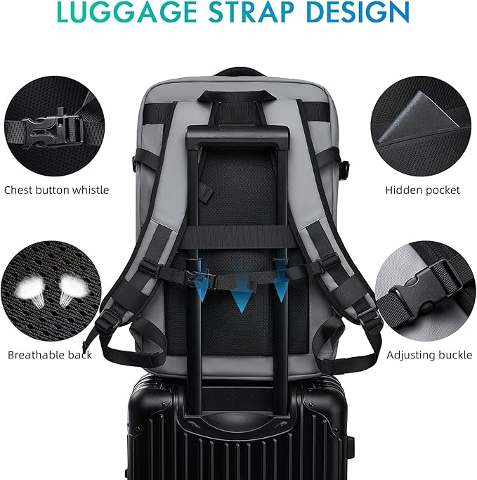 Laptop Backpack for Women, 50L Carry On Backpack Men, Expandable Flight