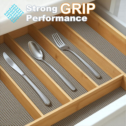Songrey Non-Adhesive Drawer and Shelf Liner, Non Slip Cabinet Liners, Protect Kitchen Cupboard, Bathroom Drawers, Breathable, Thick Strong Grip mat (20IN x 20FT, Light Gray)