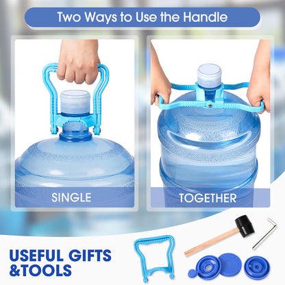 Klvied 5-Tier Heavy Duty Water Jug Organizer, 5 Gallon Cooler Jug Rack for Kitchen, Office, Living Room