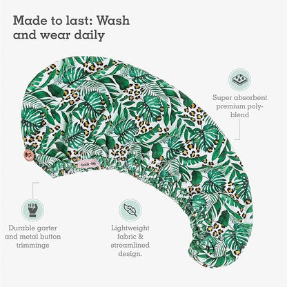 Brook + Bay Microfiber Hair Towel Wrap - Quick-Dry Absorption & Microfiber Towel - Anti-Frizz Styling & Hair Plop Technique