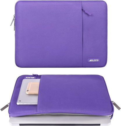 MOSISO Laptop Case 13.3 inch, 13-13.3 inch Laptop Sleeve Compatible with MacBook Air/Pro 13/Pro 14 M5 M4 M3 M2 M1, HP Dell ASUS Lenovo,Polyester Vertical Computer Sleeve Bag with Pocket, Ultra Violet