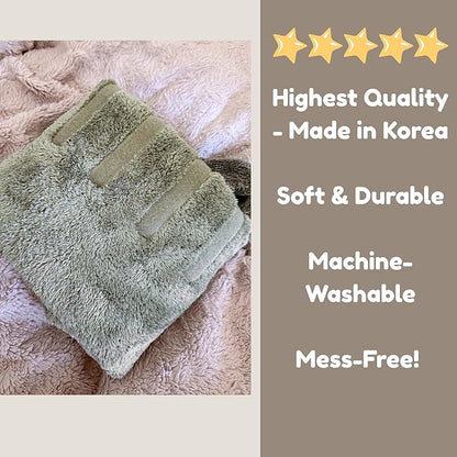 DERPYCHAPPY Premium Dog Towel Robe & Dog Bathrobe for Drying Dogs Made in Korea | Super Absorbent Quick & Adjustable Microfiber Bath Towel for Cats & Puppy Robes After Bath | Soft Warm Coat (Fig,XL)
