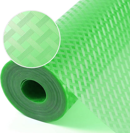 Green Fridge Liner Shelf Liners for Kitchen Cabinet Refrigerator Liners Waterproof & Oil-Proof Kitchen Cupboard Liner Non Adhesive Drawer Mats EVA Material for Shelves 11.8 x 236.2 Inches