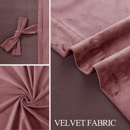 JIUZHEN Velvet Curtains 90 inches Long