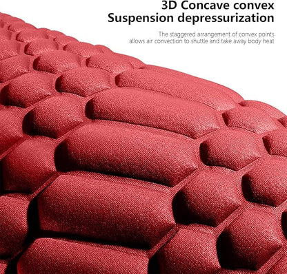 Car Seat Cushion Front Seat, Breathable Lumbar Support Car Seat Cushion for Long Sitting, Non-Slip Car Seat Pad (Red)