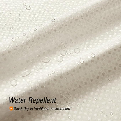 Gibelle Ivory Shower Curtain, Waffle Weave Textured Fabric Shower Curtain for Bathroom - Soft Cloth & Hotel Spa Luxury, Water Repellent, Machine Washable, 72X72, Ivory