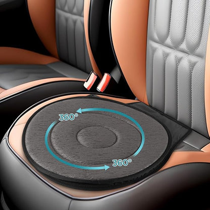 FACULX Rotating Seat for Car 360° Swivel Seat for Car for Elderly Non-Slip Portable Rotating Car Seat Pad for Driving, Chairs, Stool Chair, Ergonomic Design (Gray)