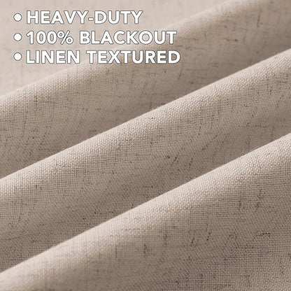 H.VERSAILTEX Linen Curtains 100% Blackout Curtains