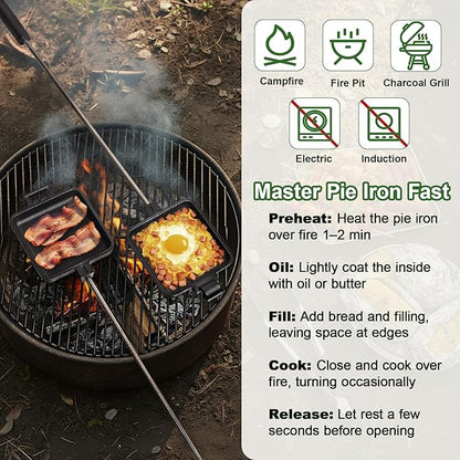 Mountain Pie Maker Cast Iron Set of 2