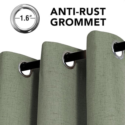 H.VERSAILTEX Linen Curtains 100% Blackout Curtains