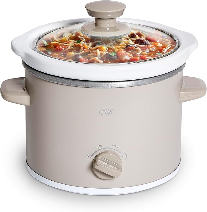 COOK WITH COLOR 2QT Mini Electric Round Slow Cooker