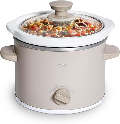 COOK WITH COLOR 2QT Mini Electric Round Slow Cooker