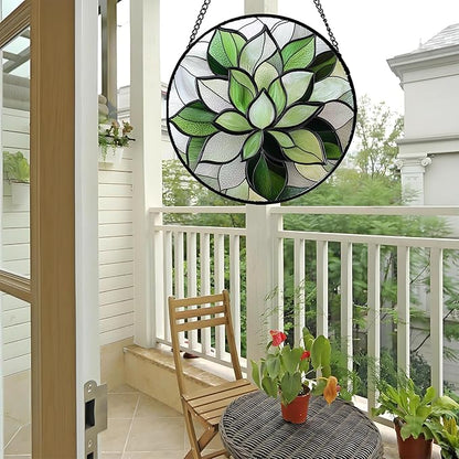 CRISGIF Stained Glass Window Hanging