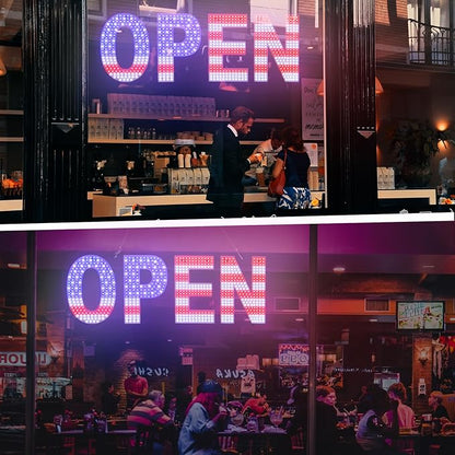 LED Open Signs for Business, Ultra Bright Adjustable Light Up Open Sign Led for