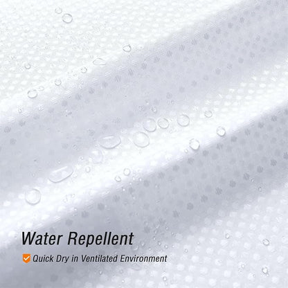 Gibelle Long Shower Curtain 72 x 78, Tall Waffle Weave Textured Fabric Shower Curtain for Bathroom, Water Repellent, Machine Washable, White