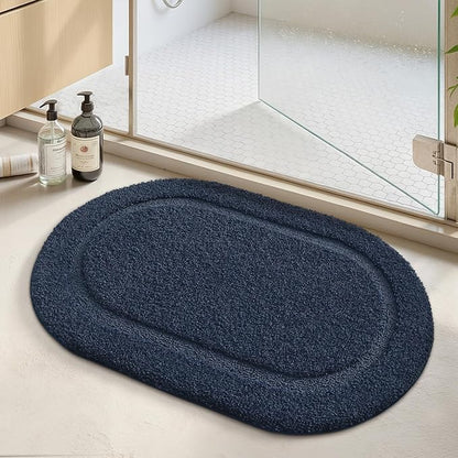 Color&Geometry Blue Bathroom Rugs, Non Slip, Absorbent, Soft, Washable, Thick Bath Mat, 19"x31" Small Bath Rug Bath Mats for Bathroom Floor, Shower, Sink, Vanity