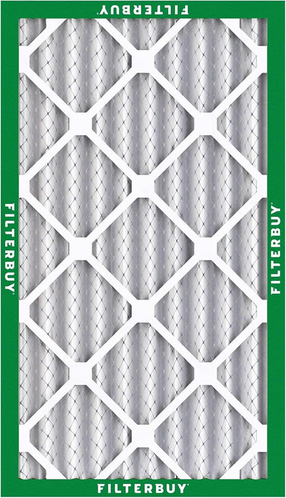 Filterbuy 10x18x4 Air Filter MERV 8 Essential Dust & Allergy Defense,