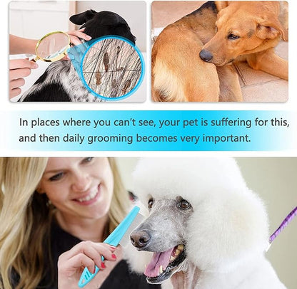 Electrostatic Pet Hair Removal Glove, Static Removal Gloves for Dogs Cats Hair, Reusable Double Sided Electrostatic Pet Hair Remover for Couch, Furniture, Carpet, Car Seat