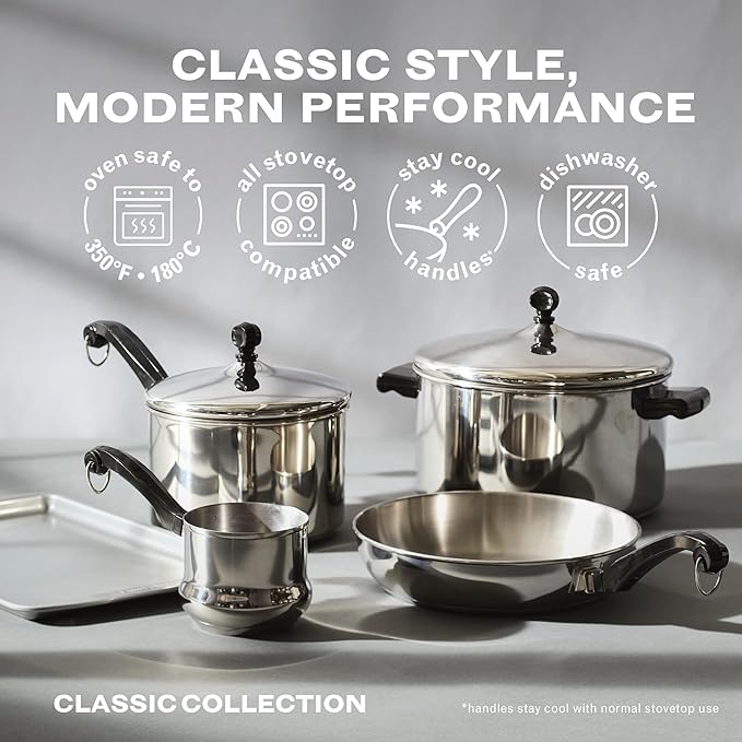 Farberware Classic Series Stainless Steel Pots and Pans