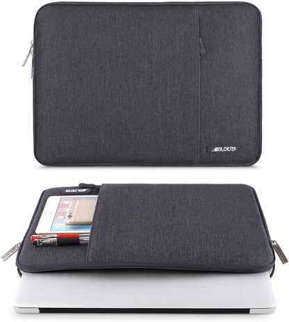 MOSISO Laptop Case 15 inch, 15 inch Laptop Sleeve Compatible with MacBook Air 15 M4 A3241 M3 A3114 M2 A2941 2025 2024 2023,Dell XPS 15,Polyester Vertical Computer Sleeve Bag with Pocket, Space Gray