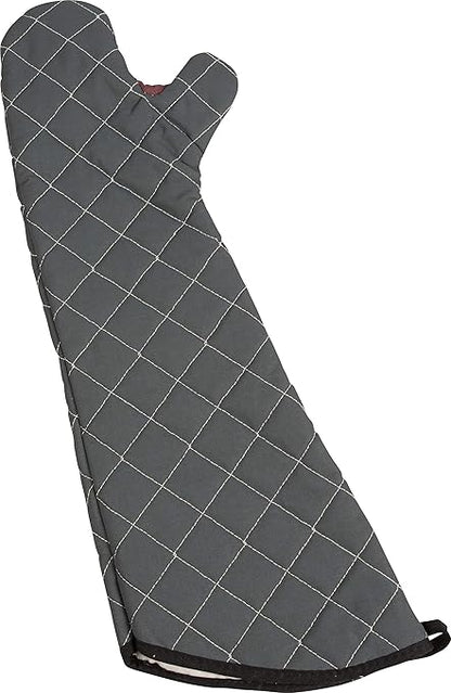 Carlisle FoodService Products 800FG24-BK BestGuard Commercial Heat Protection Up to 450° F Oven Mitts (Pair), 24" Length, Black