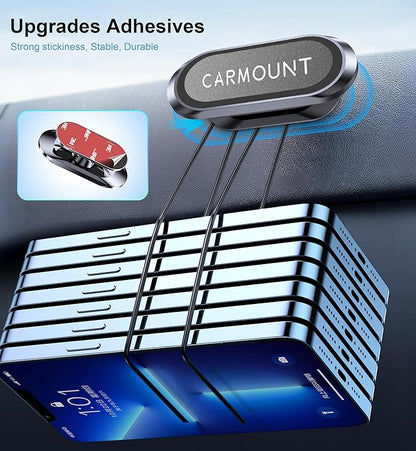 【2-Pack】 Magnetic Phone Holder for Car【Super Magnets】Carmount 2.0 Magnetic phone Mount【360°Rotation】Universal Dashboard Cell Phone Holders for Your Car Phone Mount for Car Mount for iPhone & All Car